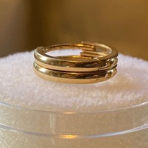 14k gold clicker style hoops